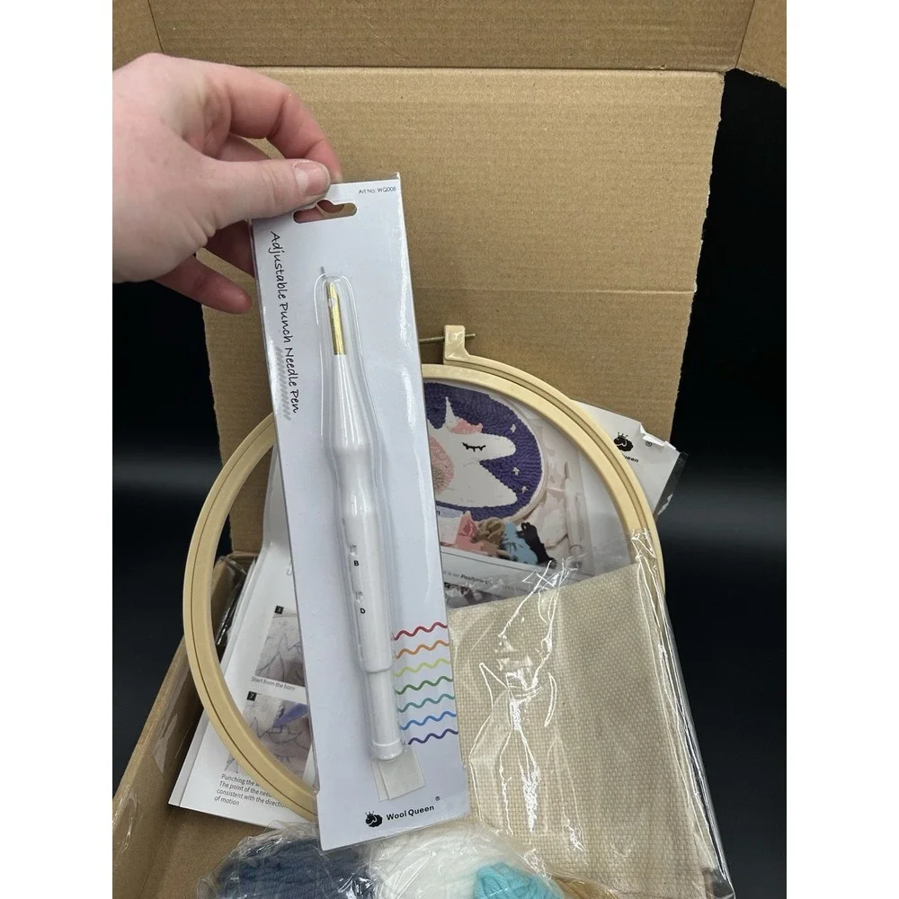 DIY Punch Needle Kit for Beginners | Cute Unicorn | 20x20cm